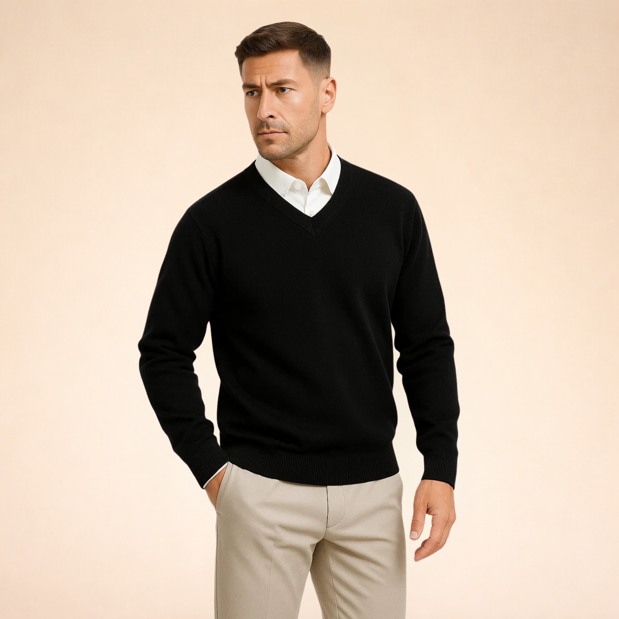 Maglione uomo | Scollo a V & Vestibilità Slim
