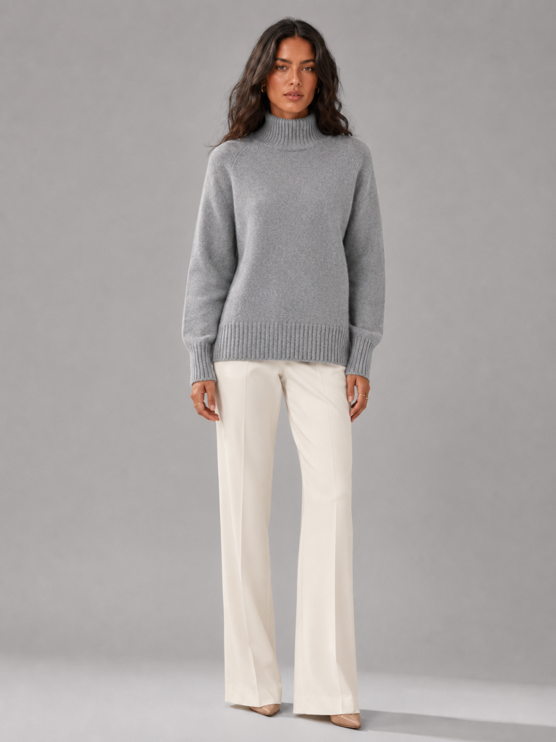 Maglione Donna Oversize Collo Alto in Maglia Voluminosa 6
