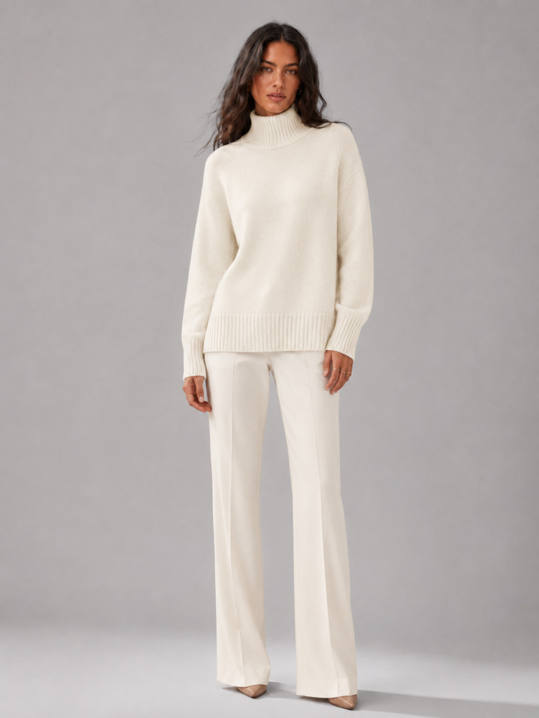 Maglione Donna Oversize Collo Alto in Maglia Voluminosa 8
