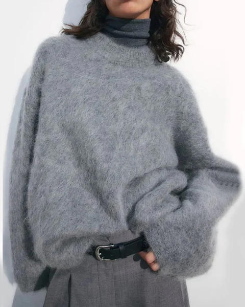 Maglione Donna Oversize Morbido Eleganza Discreta Avvolgente 5