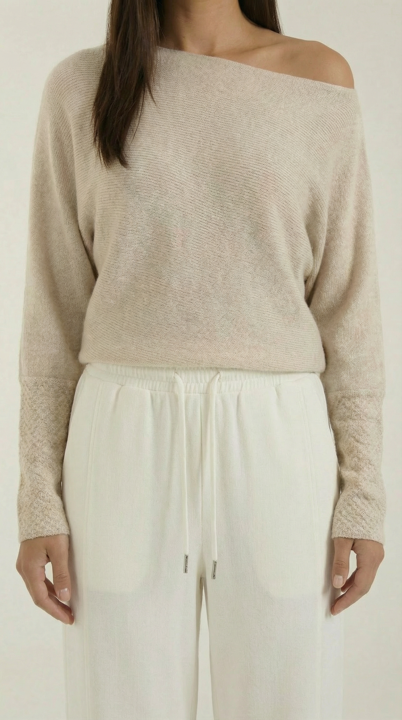 Maglione Donna Spalle Scoperte Oversize Morbido 2