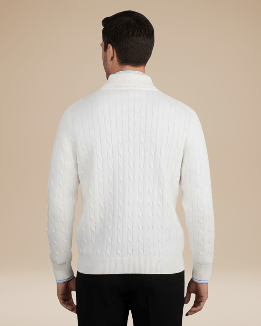 Maglione Uomo a Treccia in Misto Lana Caldo Texture Raffinata 2