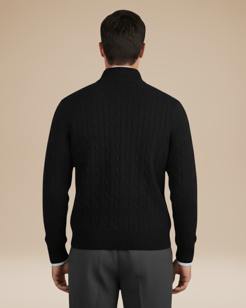 Maglione Uomo a Treccia in Misto Lana Caldo Texture Raffinata 4