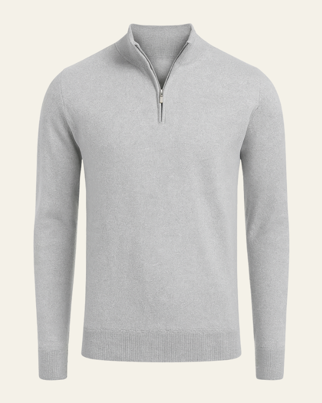 Maglione Uomo con Cerniera a Metà Raffinatezza Sobria Versatile 0