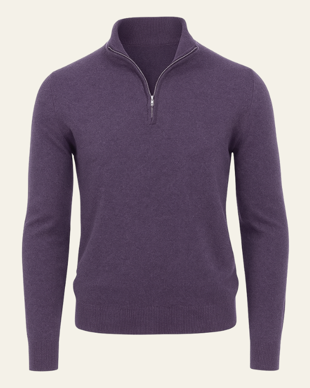 Maglione Uomo con Cerniera a Metà Raffinatezza Sobria Versatile 11