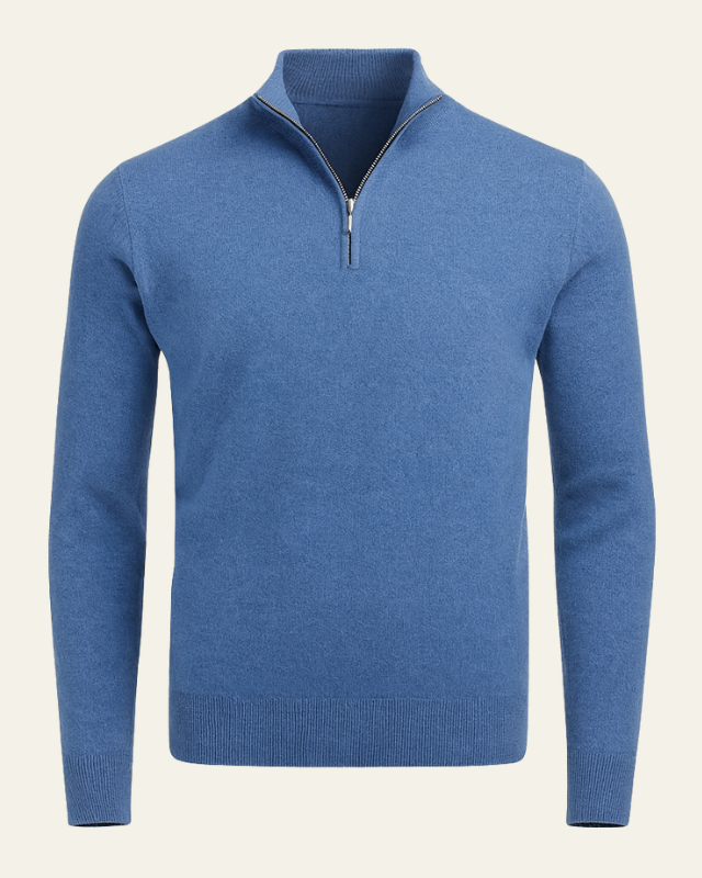 Maglione Uomo con Cerniera a Metà Raffinatezza Sobria Versatile 6