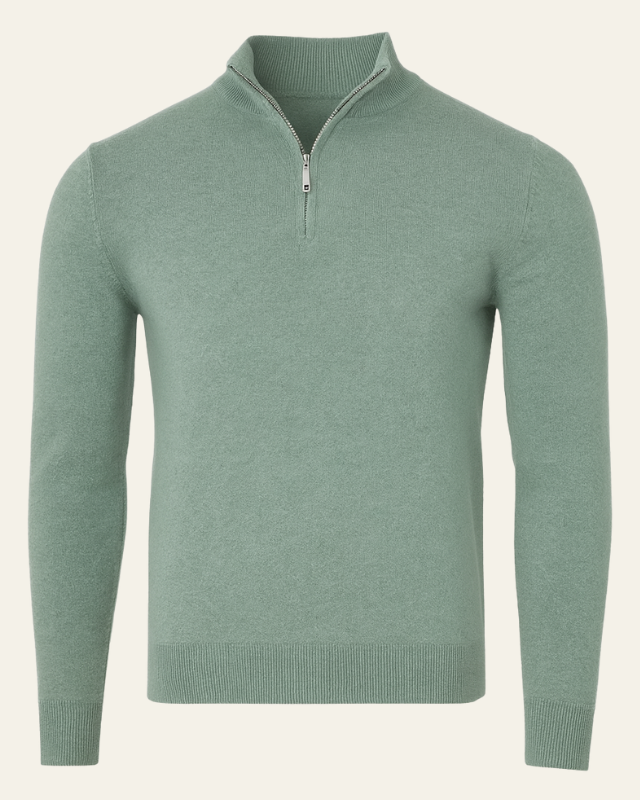 Maglione Uomo con Cerniera a Metà Raffinatezza Sobria Versatile 8
