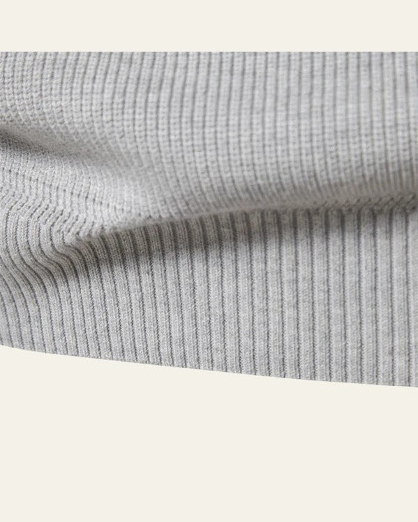 Maglione Uomo con Zip Collo Alto Maglia a Coste Raffinato 8
