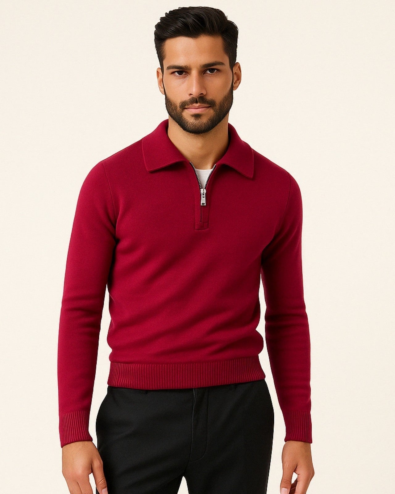 Maglione Uomo in Cashmere con Zip Morbido Raffinato Avvolgente 2