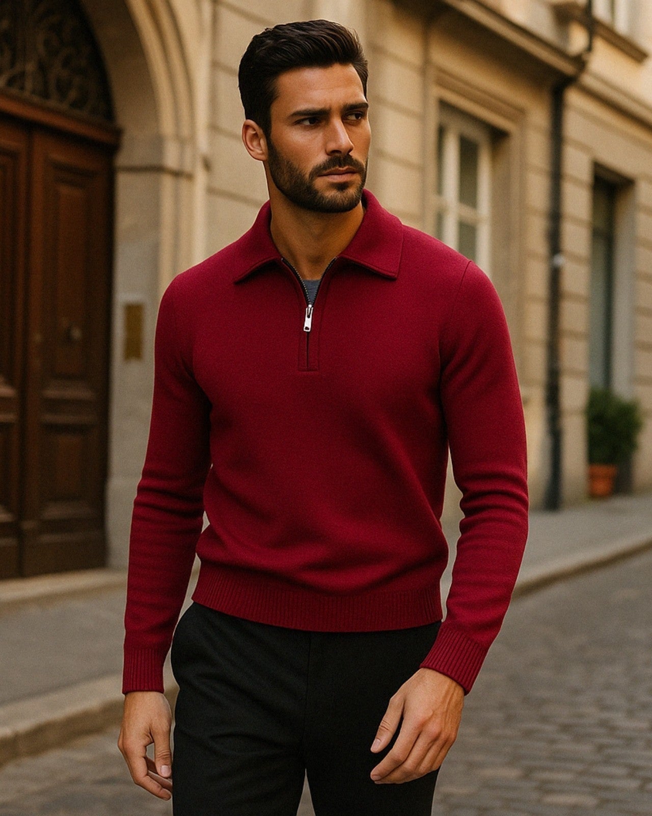 Maglione Uomo in Cashmere con Zip Morbido Raffinato Avvolgente 3