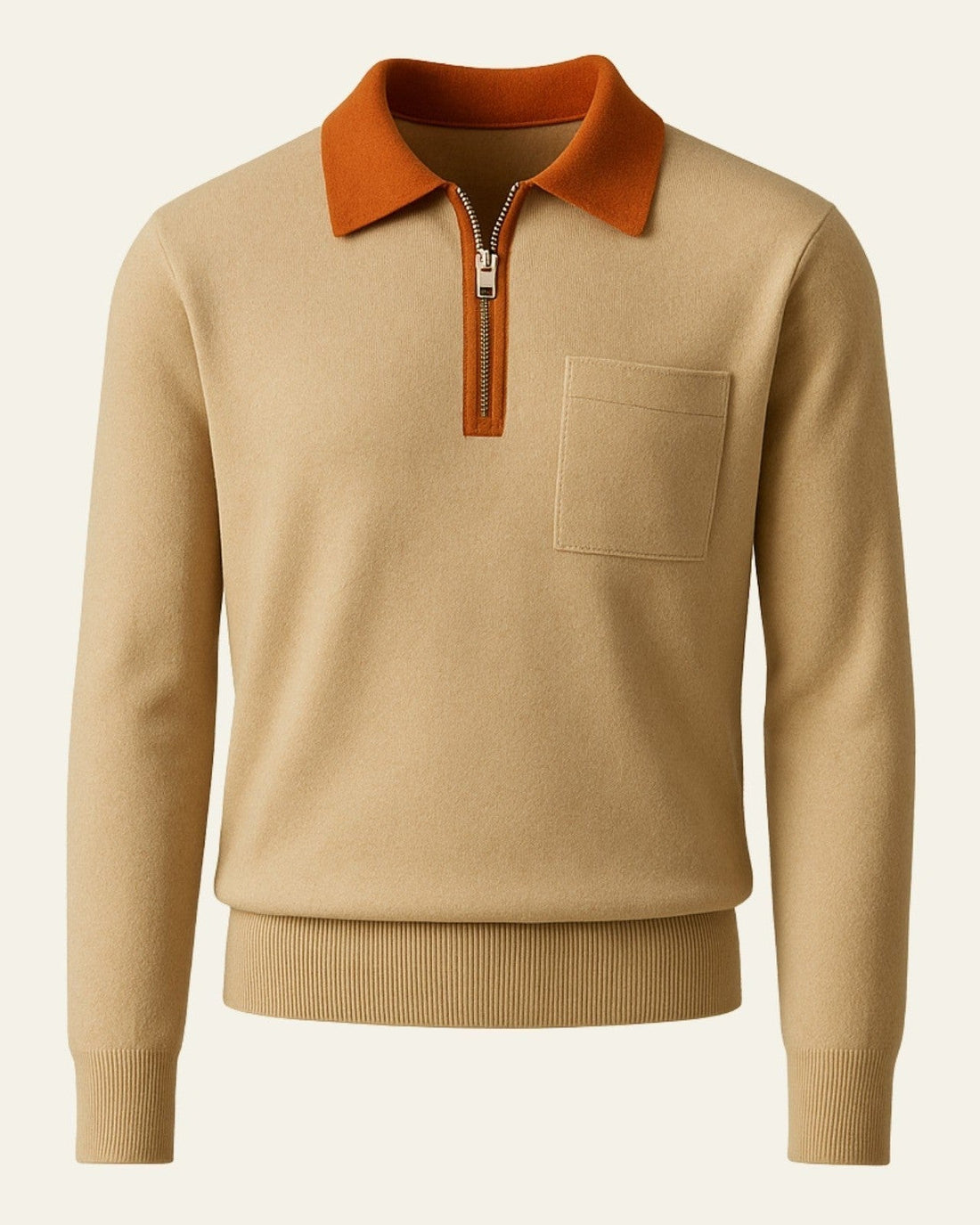 Maglione Uomo in Cashmere con Zip Morbido Raffinato Premium 0