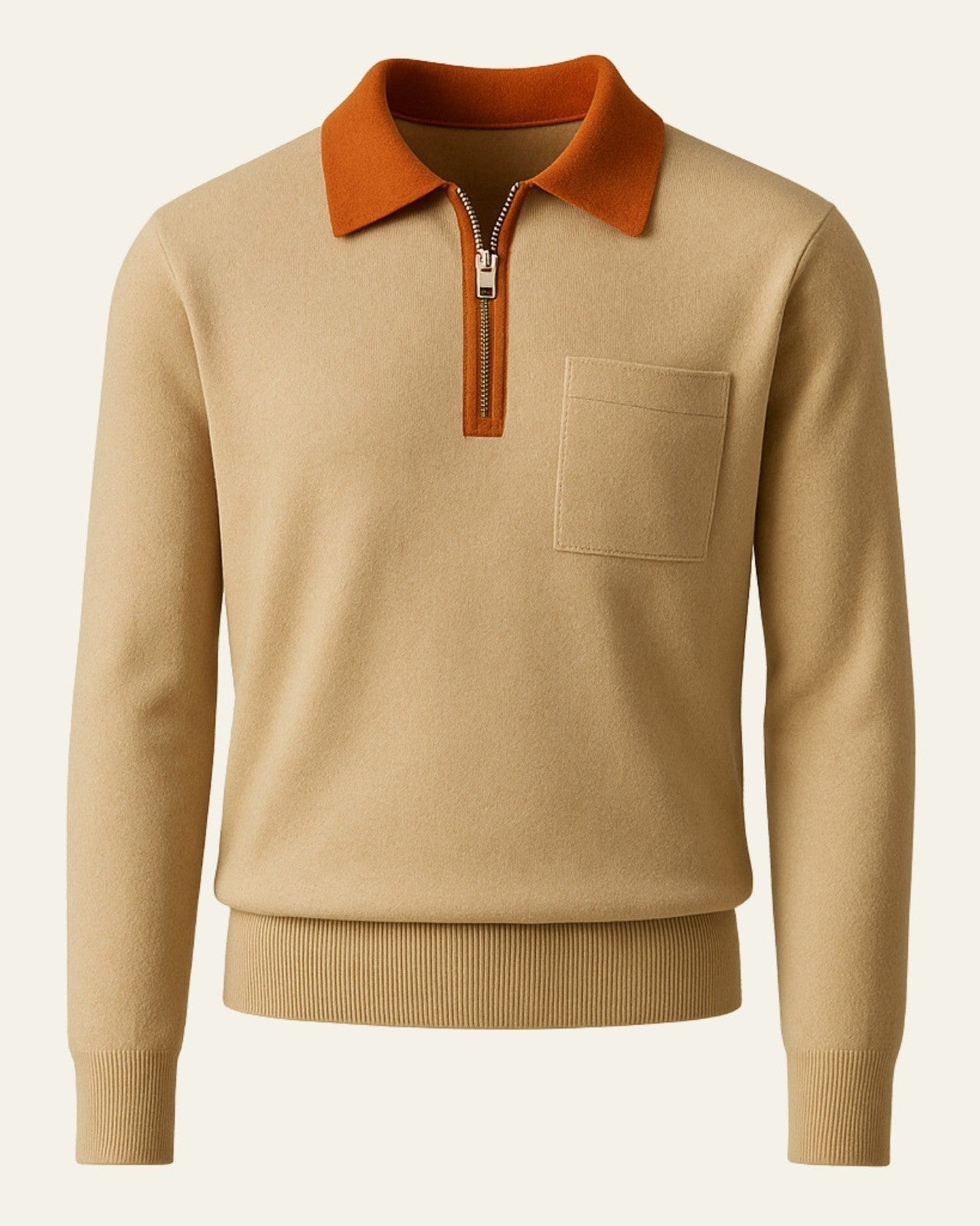 Maglione Uomo in Cashmere con Zip Morbido Raffinato Premium 0