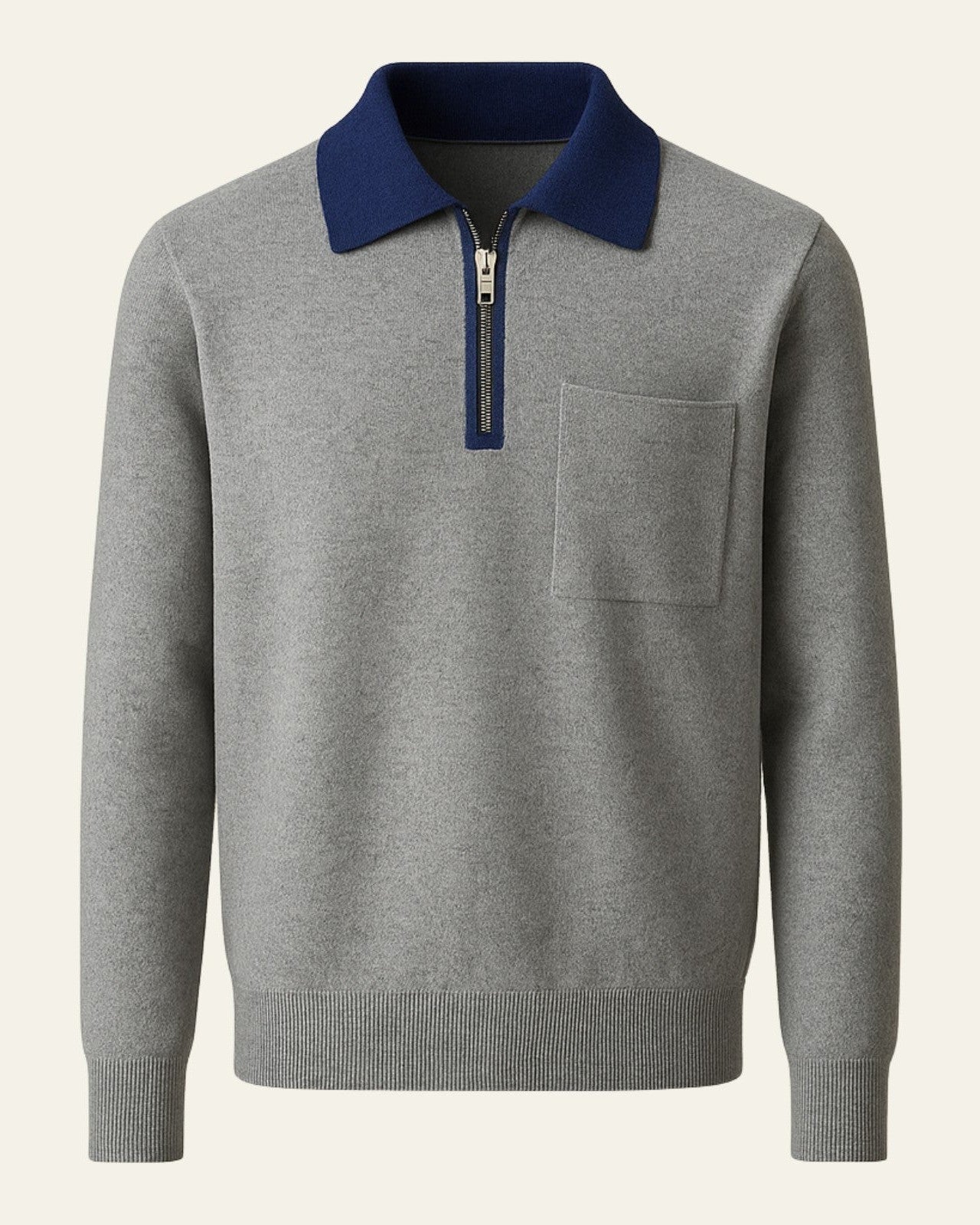 Maglione Uomo in Cashmere con Zip Morbido Raffinato Premium 4