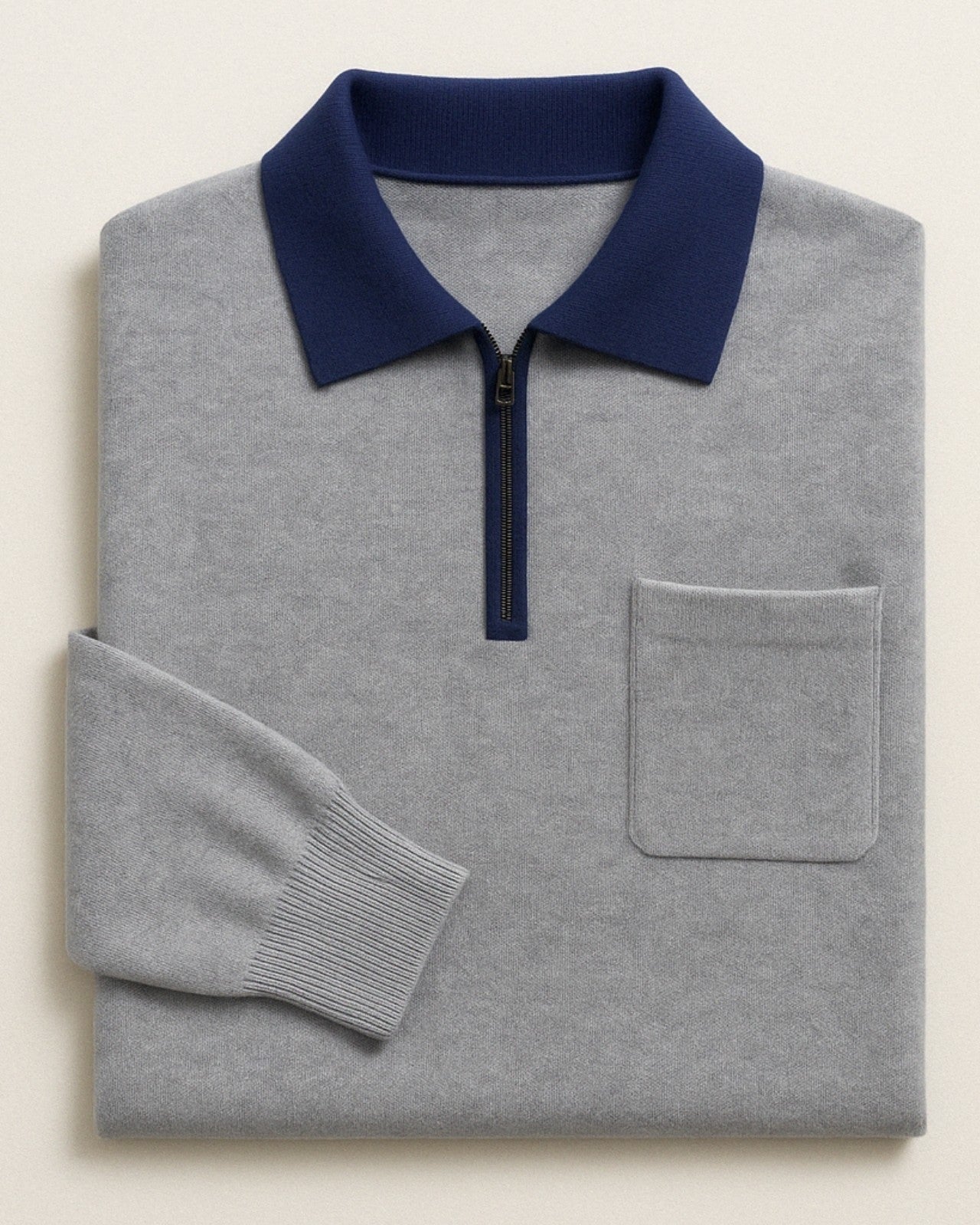 Maglione Uomo in Cashmere con Zip Morbido Raffinato Premium 5