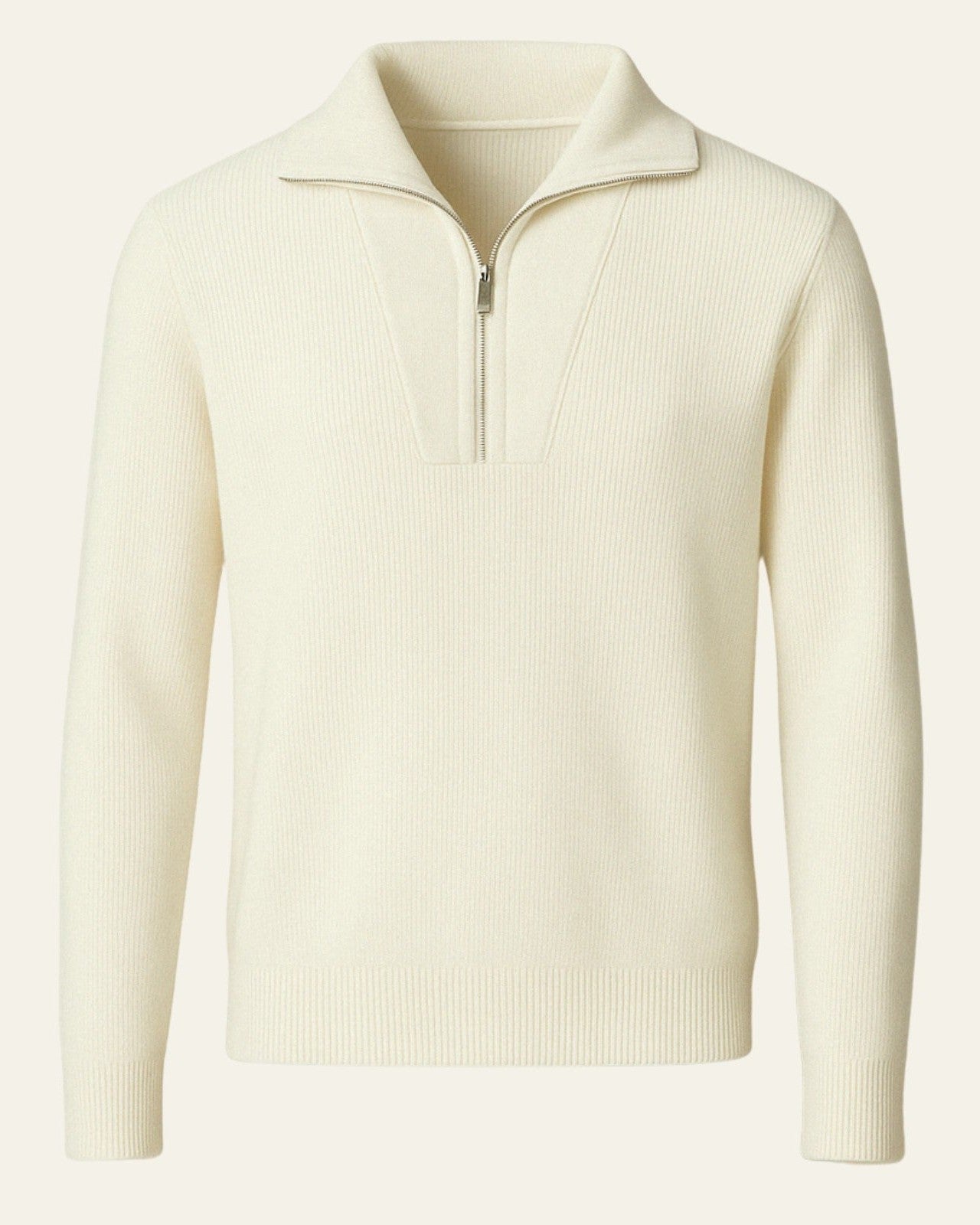 Maglione Uomo in Cashmere con Zip Texture Morbida Raffinata 0