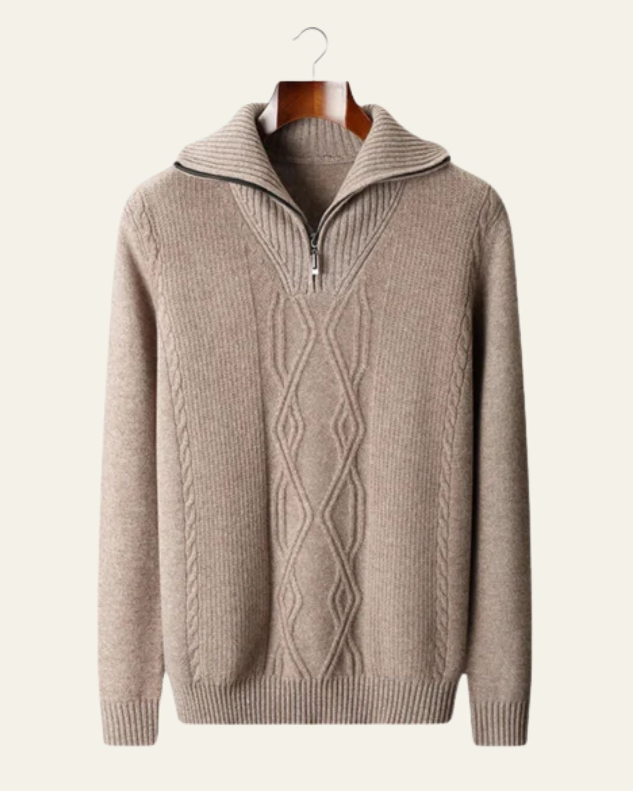 Maglione Uomo in Lana Merino Extrafine Zip a 1/4 Traspirante 0
