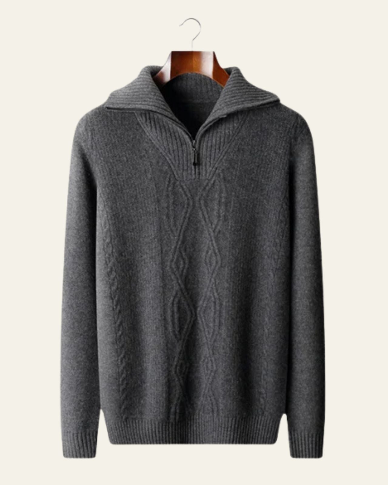 Maglione Uomo in Lana Merino Extrafine Zip a 1/4 Traspirante 2