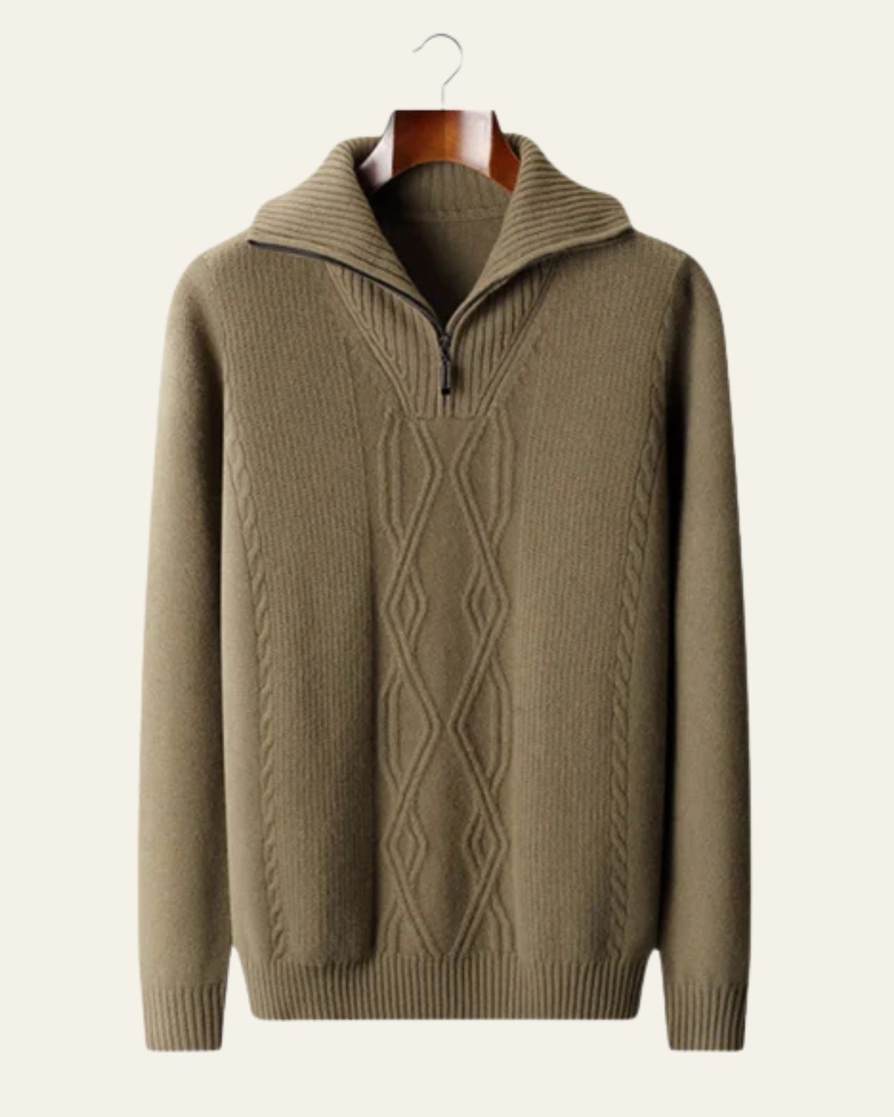 Maglione Uomo in Lana Merino Extrafine Zip a 1/4 Traspirante 3