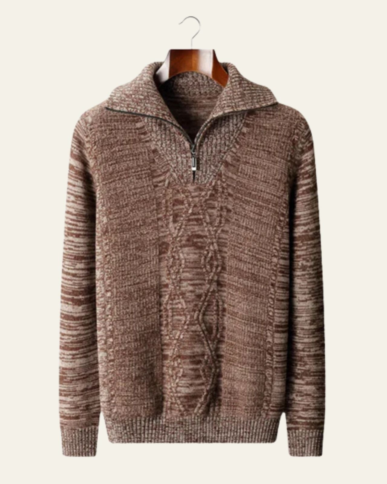 Maglione Uomo in Lana Merino Extrafine Zip a 1/4 Traspirante 4