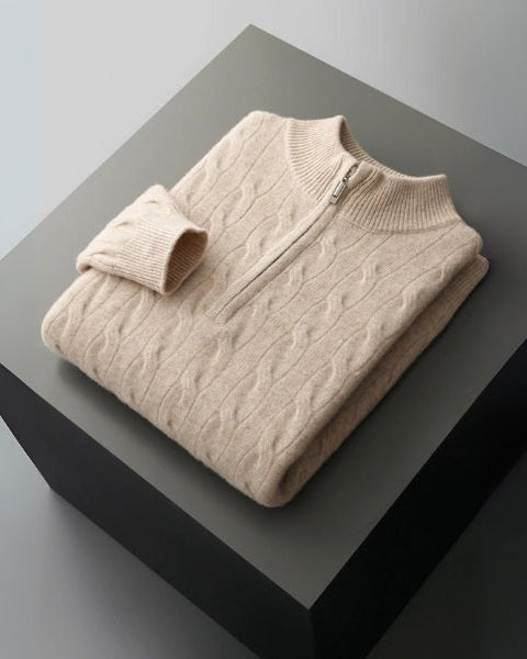 Maglione Uomo in Lana Merino con Zip Comfort Raffinato Versatile 3