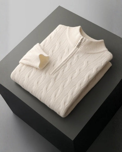 Maglione Uomo in Lana Merino con Zip Comfort Raffinato Versatile 4