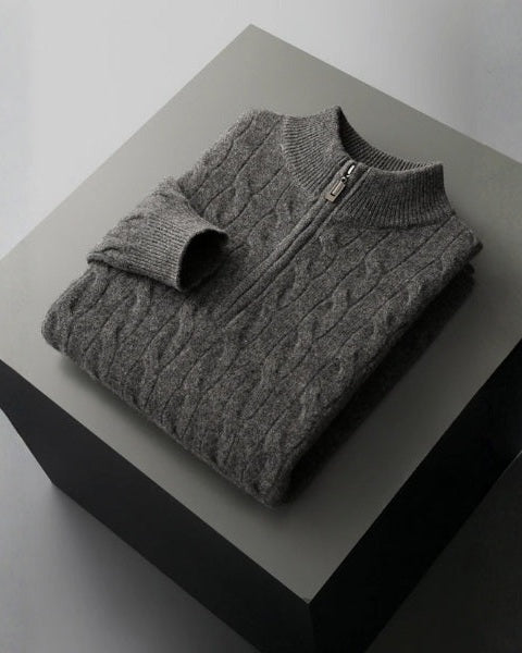 Maglione Uomo in Lana Merino con Zip Comfort Raffinato Versatile 6