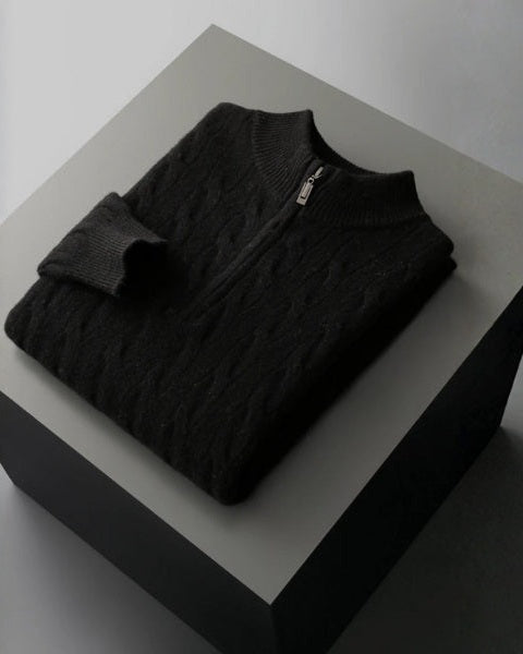 Maglione Uomo in Lana Merino con Zip Comfort Raffinato Versatile 7