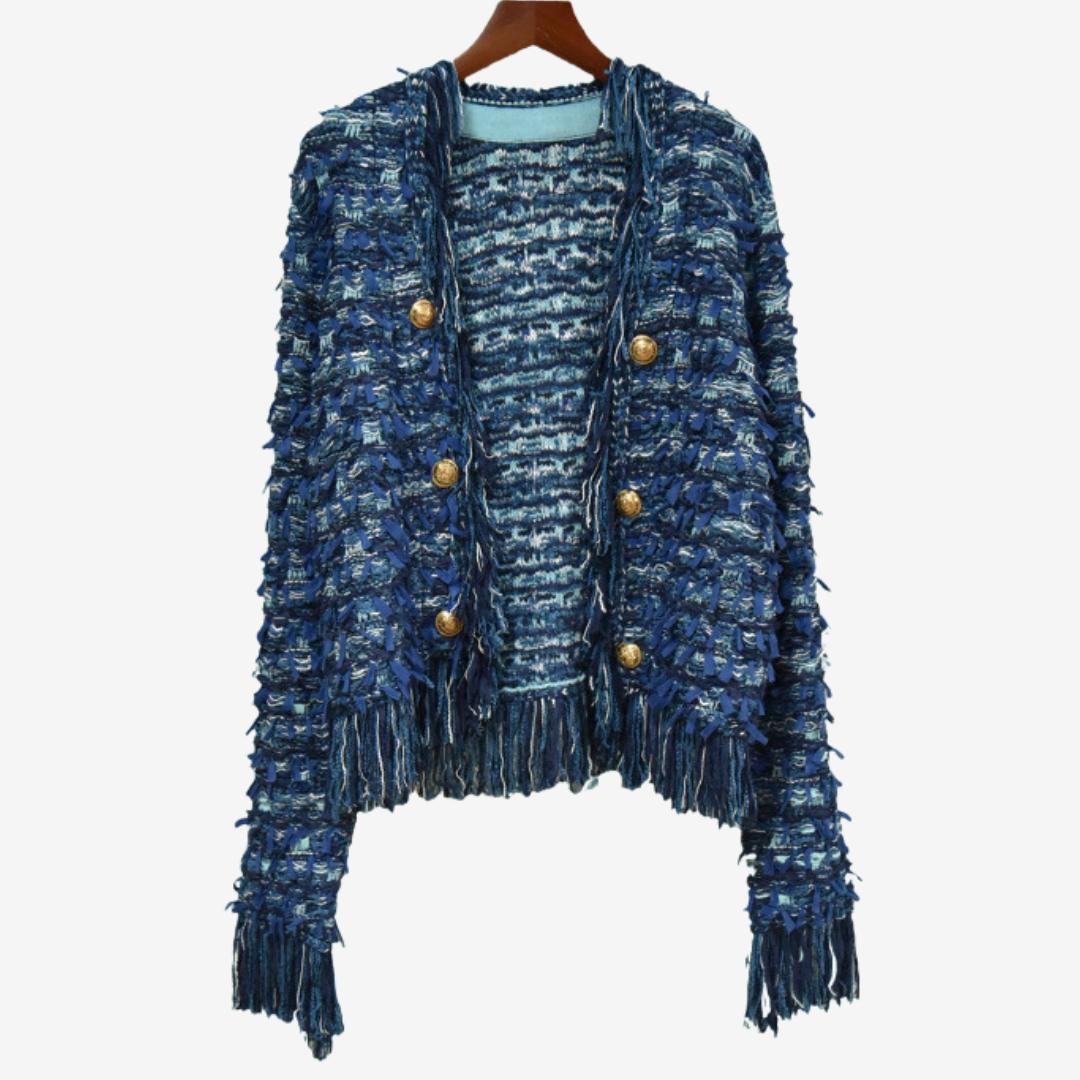 Maryvonne™ Giacca con frange chic 0