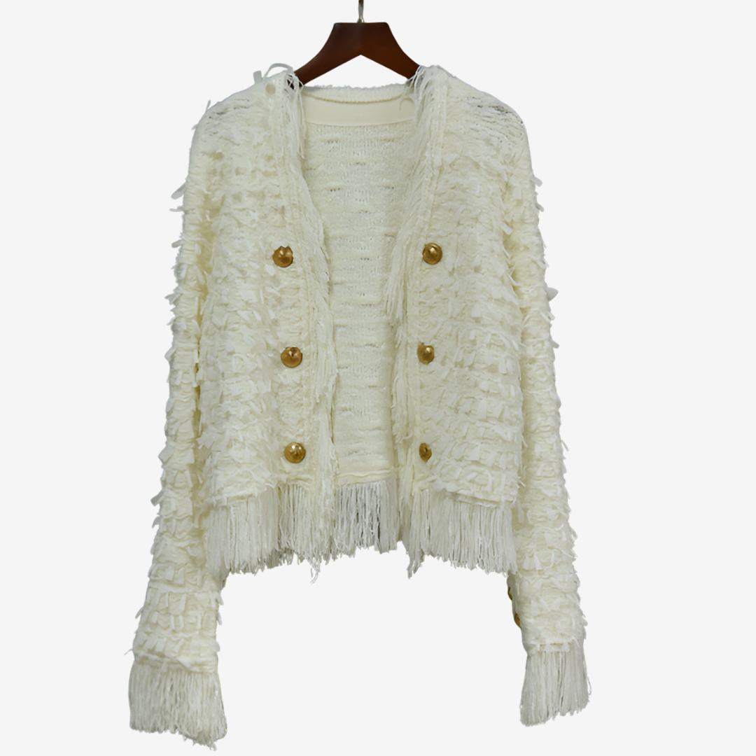 Maryvonne™ Giacca con frange chic 1