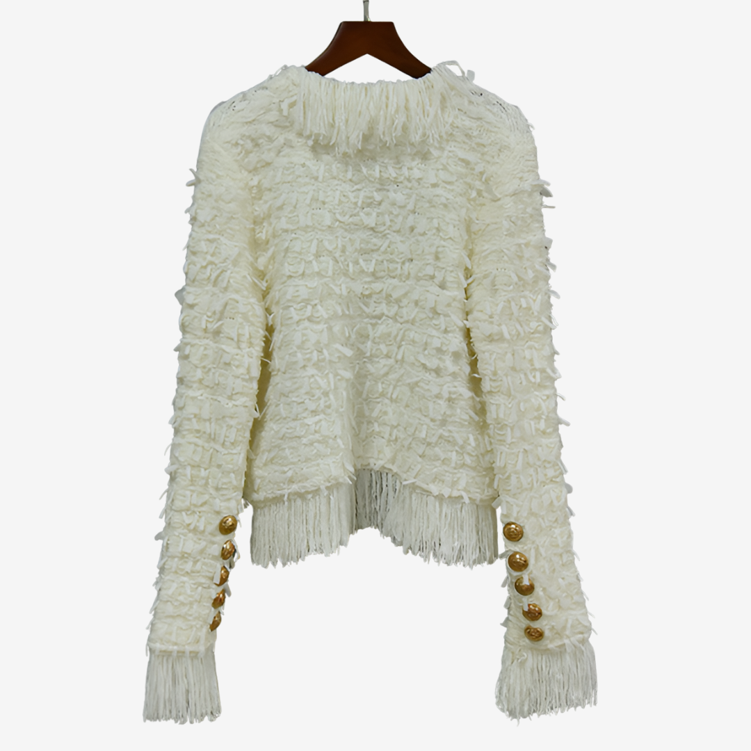 Maryvonne™ Giacca con frange chic 2