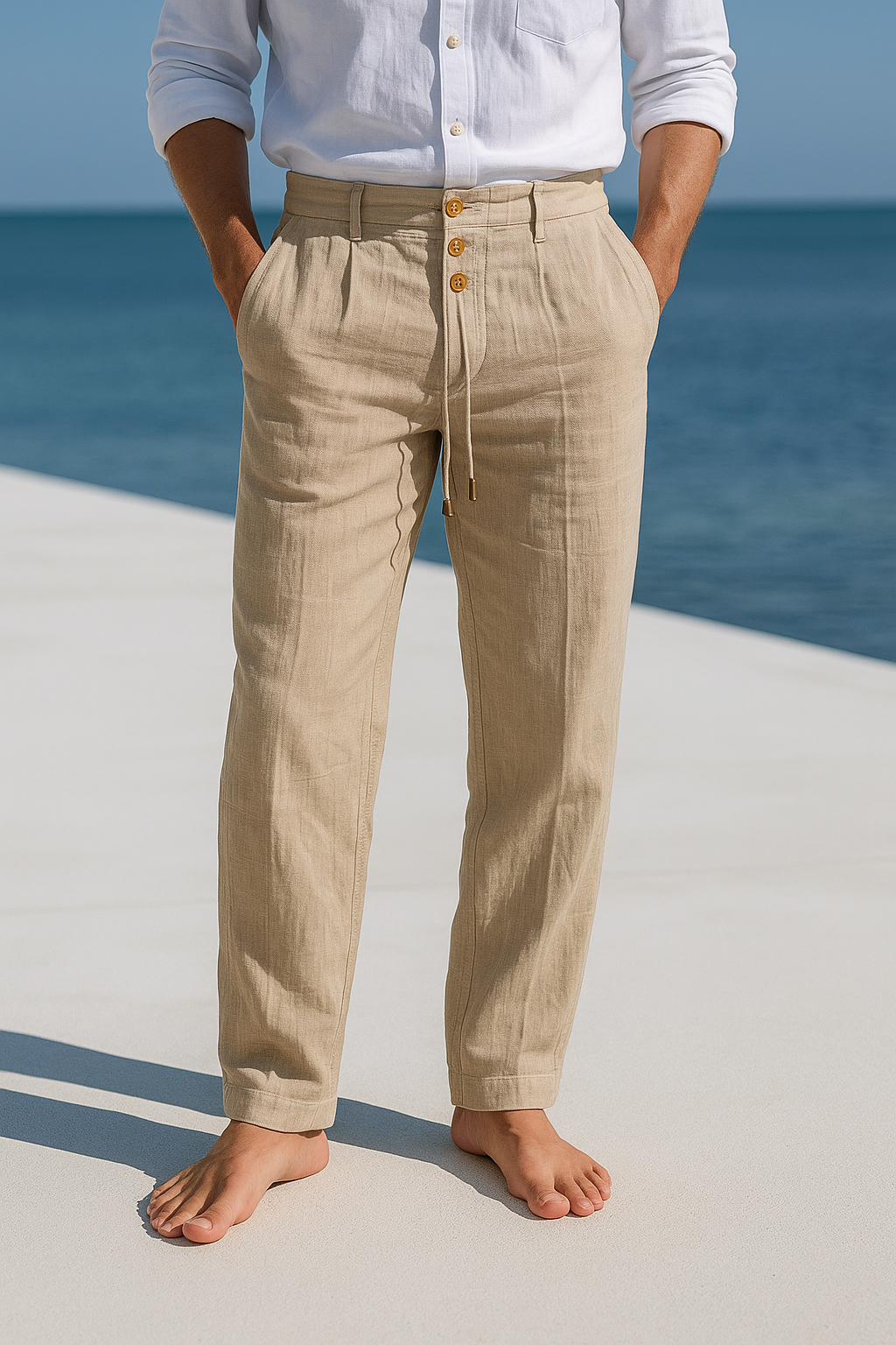 Matteo | Pantaloni estivi leggeri in lino 0