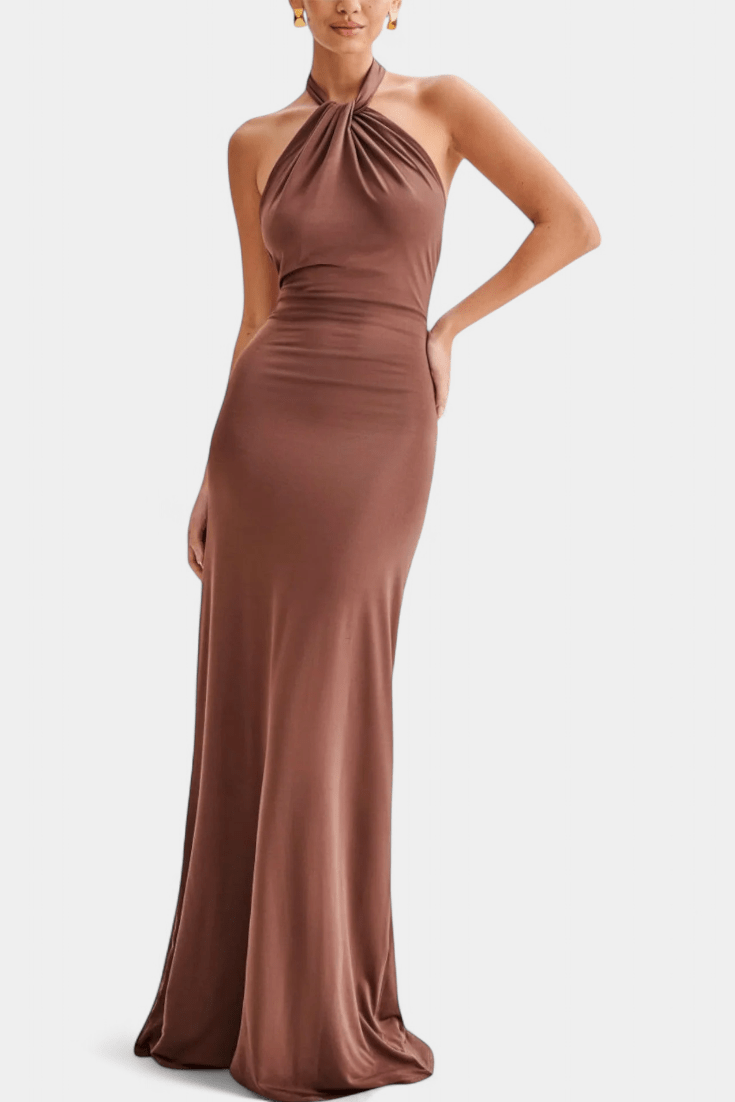 Maxi Abito Donna | Collo All'Americana & Silhouette Scultorea