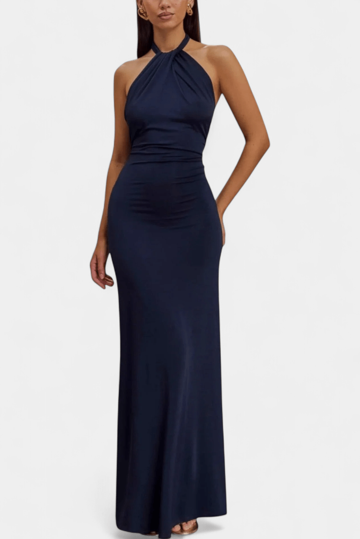 Maxi Abito Donna | Collo All'Americana & Silhouette Scultorea