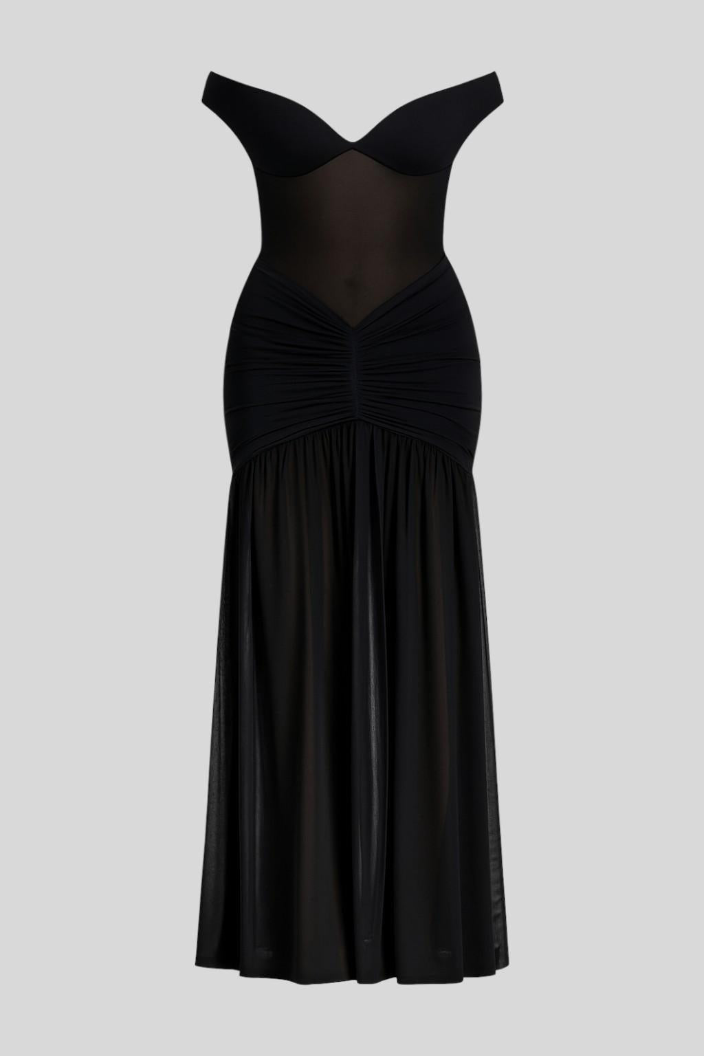 Maxi Abito Donna | Drappeggio Ruched & Spacco Alto Sensuale