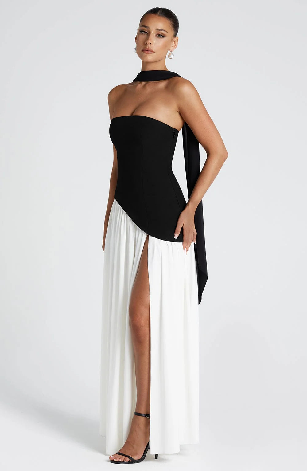 Maxi Abito Donna | Fluido Senza Spalline con Spacco & Silhouette Elegante