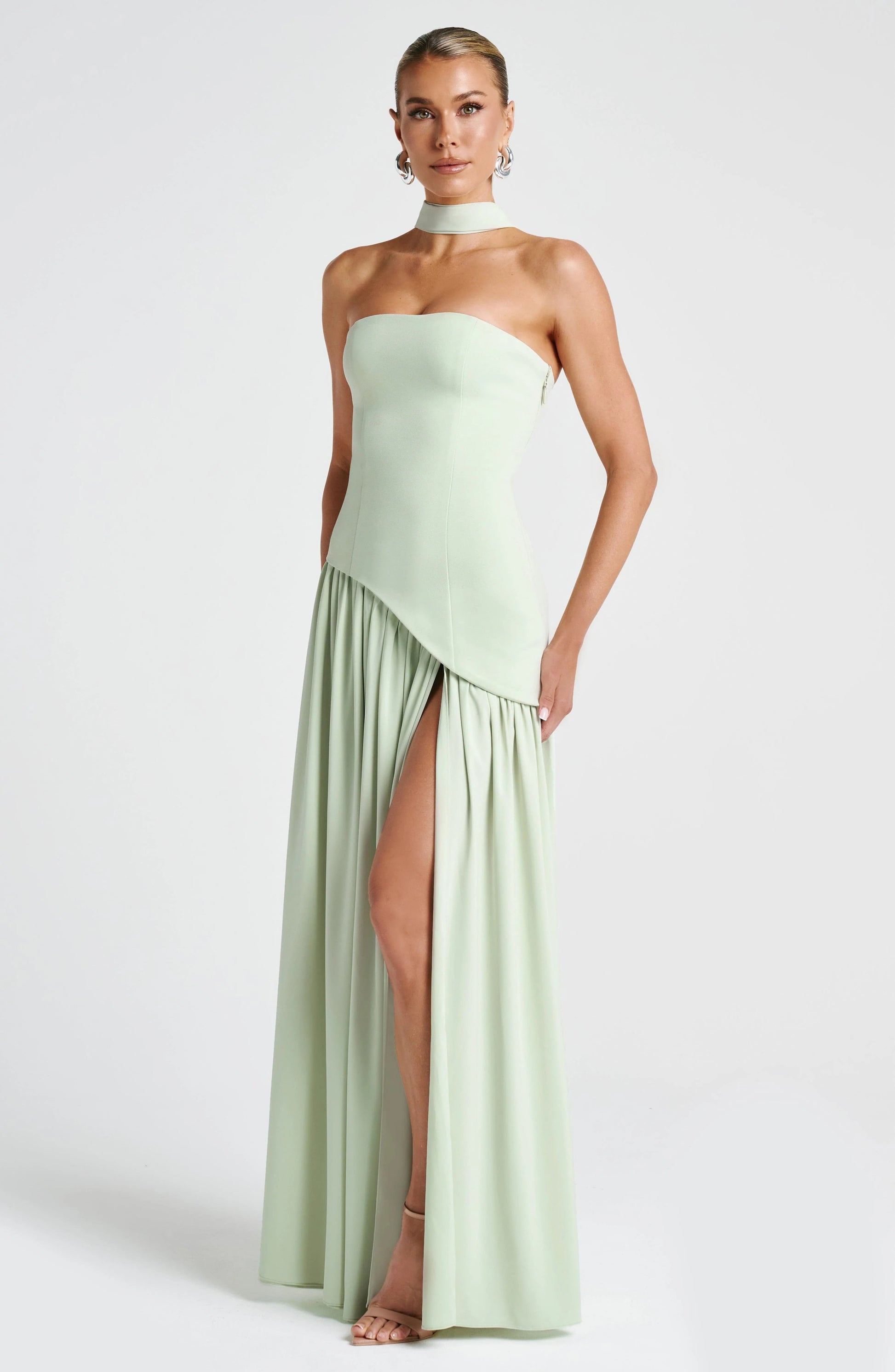 Maxi Abito Donna | Fluido Senza Spalline con Spacco & Silhouette Elegante