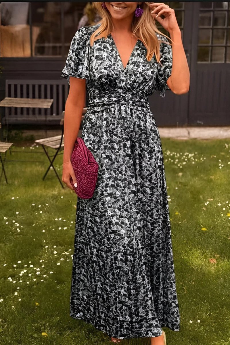 Maxi Abito Donna | Stampa Floreale Ditsy & Maniche a Farfalla