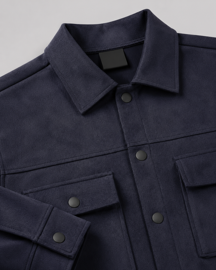 Giacca Camicia Uomo | Slim Effetto Scamosciato 7