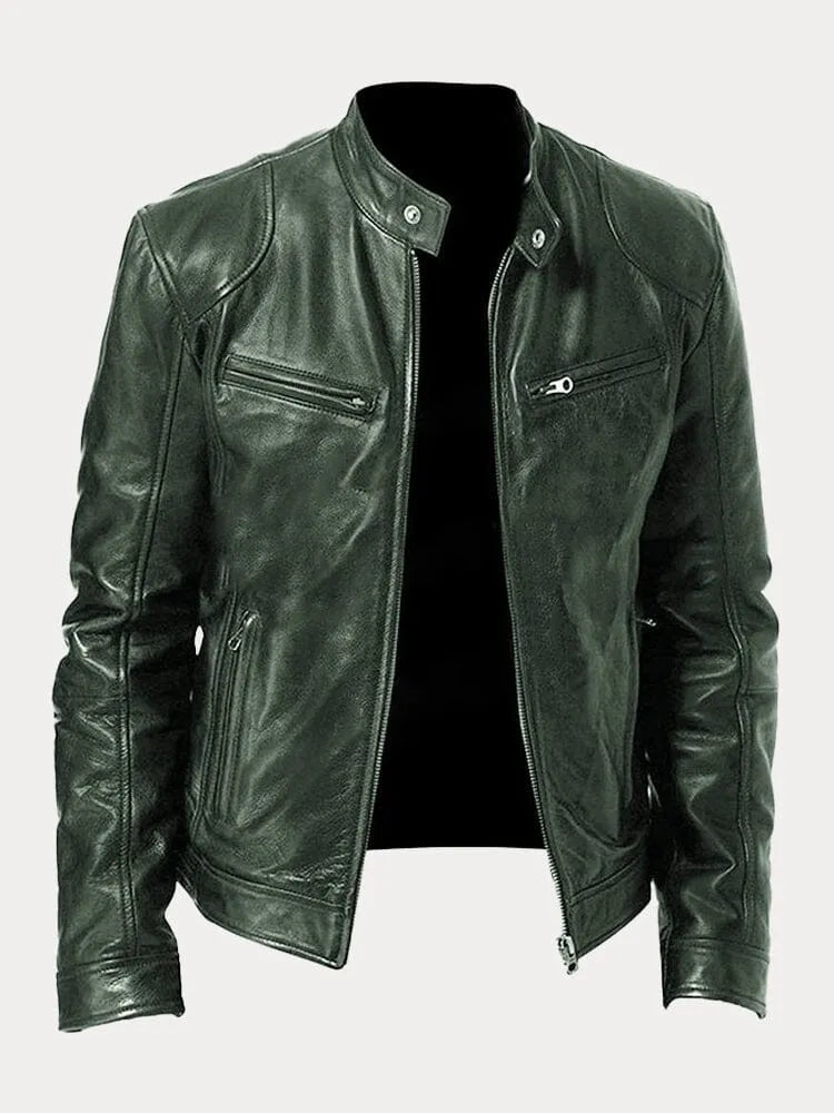 Men's Biker Jacket | Insulated Lining & Adjustable Cuffs