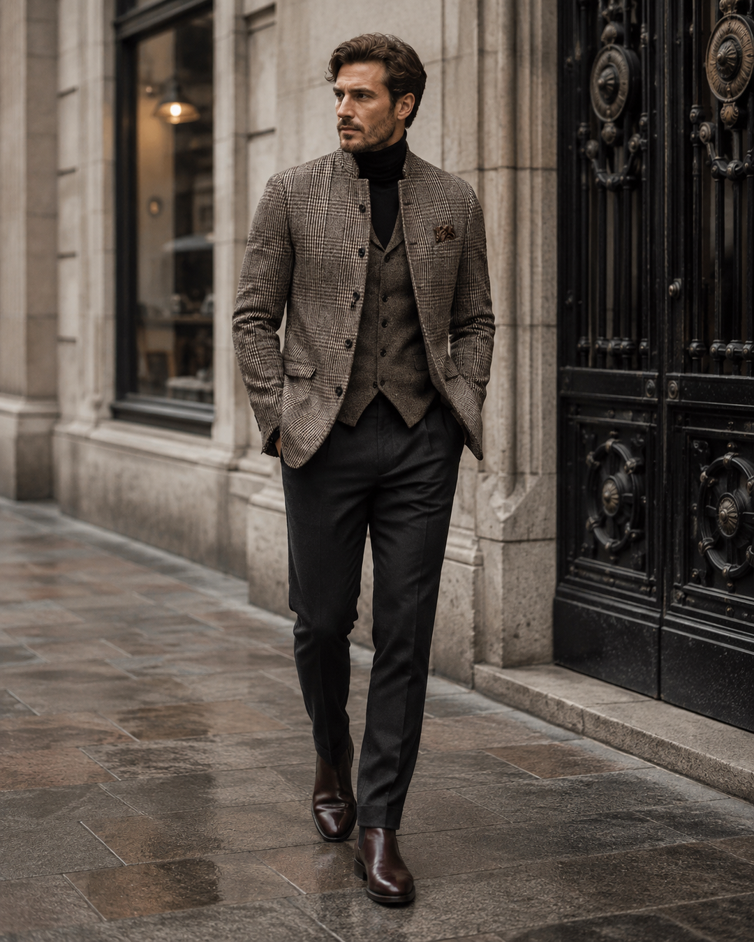 Men's Checked Blazer | Checked Pattern & Tailored Fit
