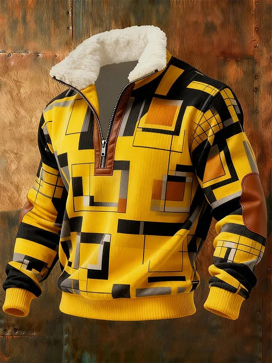 Maglione Uomo | Design Geometrico e Comfort Morbido 1