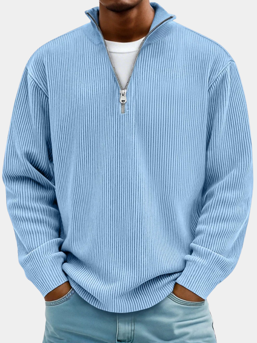 Men's Half-Zip Jumper | Structured Ribbing and Comfortable Fit