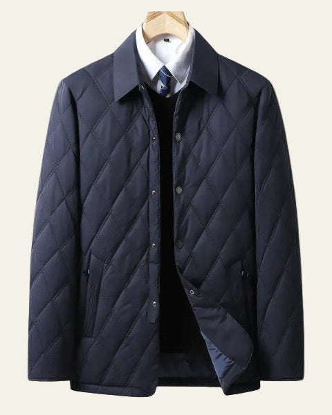 Men's Jacket | Quilted Field Jacket with Collar