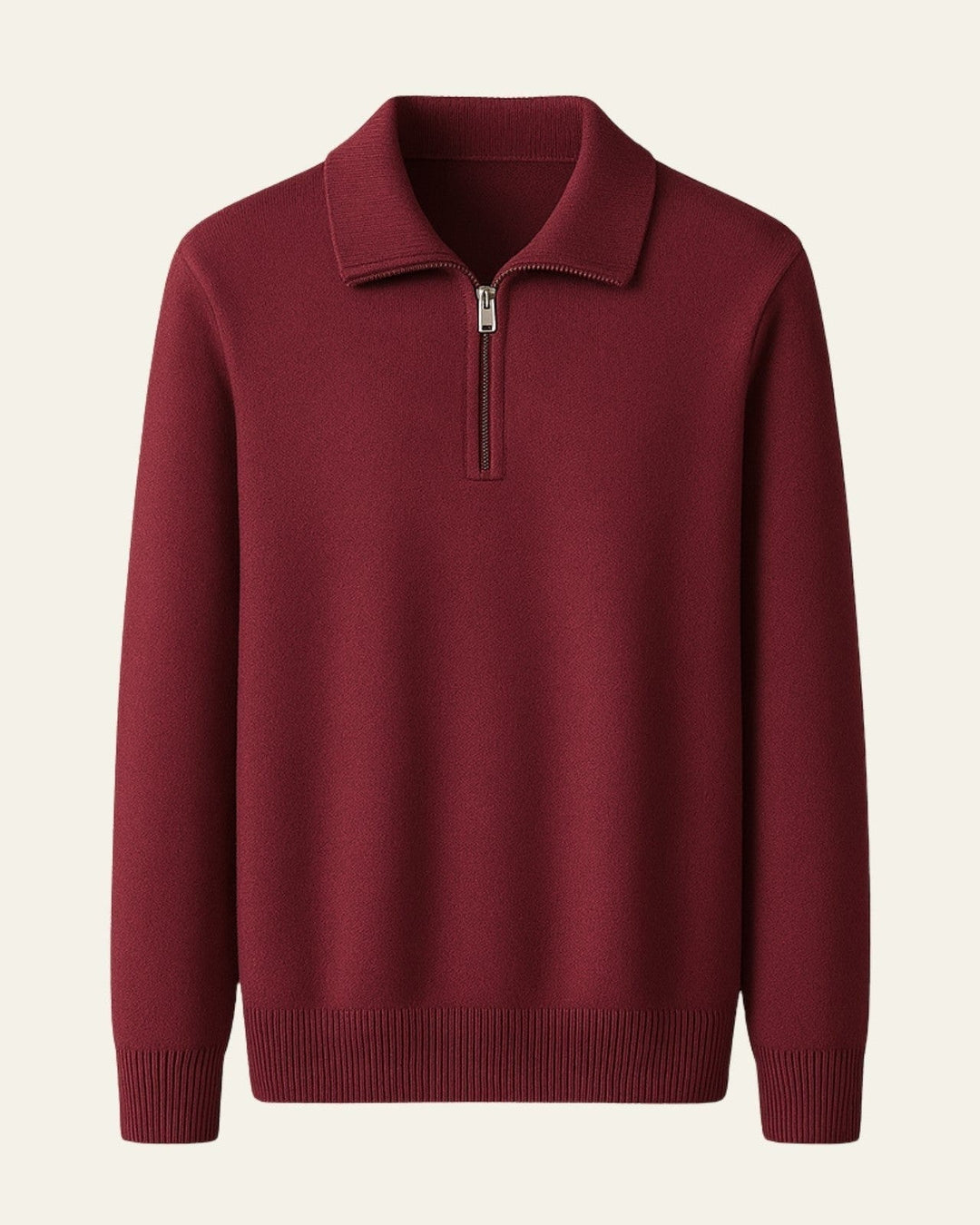 Men's Jumper | Elegant Collar & Practical Zip
