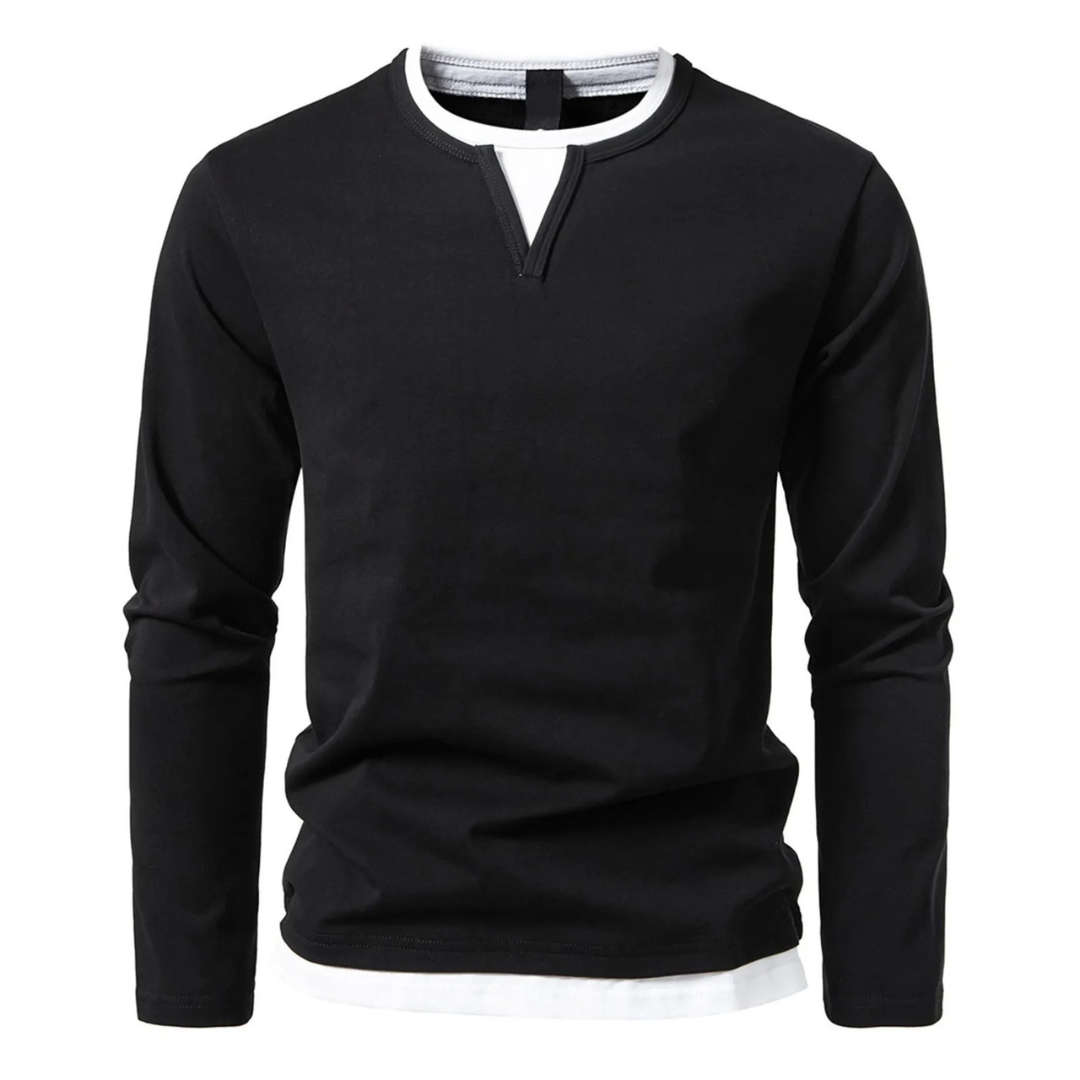 Men's Long-Sleeve T-Shirt | Layered Effect & Everyday Comfort
