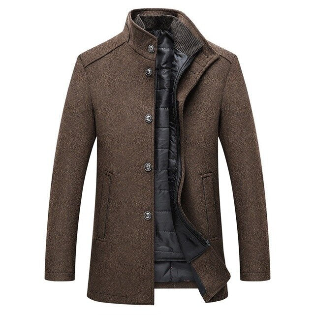 Jaxon | Stand Collar Button Up Winter Jacket Men Caliboot