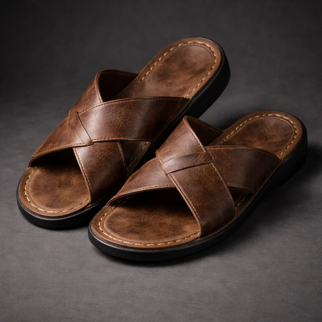 Men's Sandals | Crossover Strap & Lace-Free Comfort