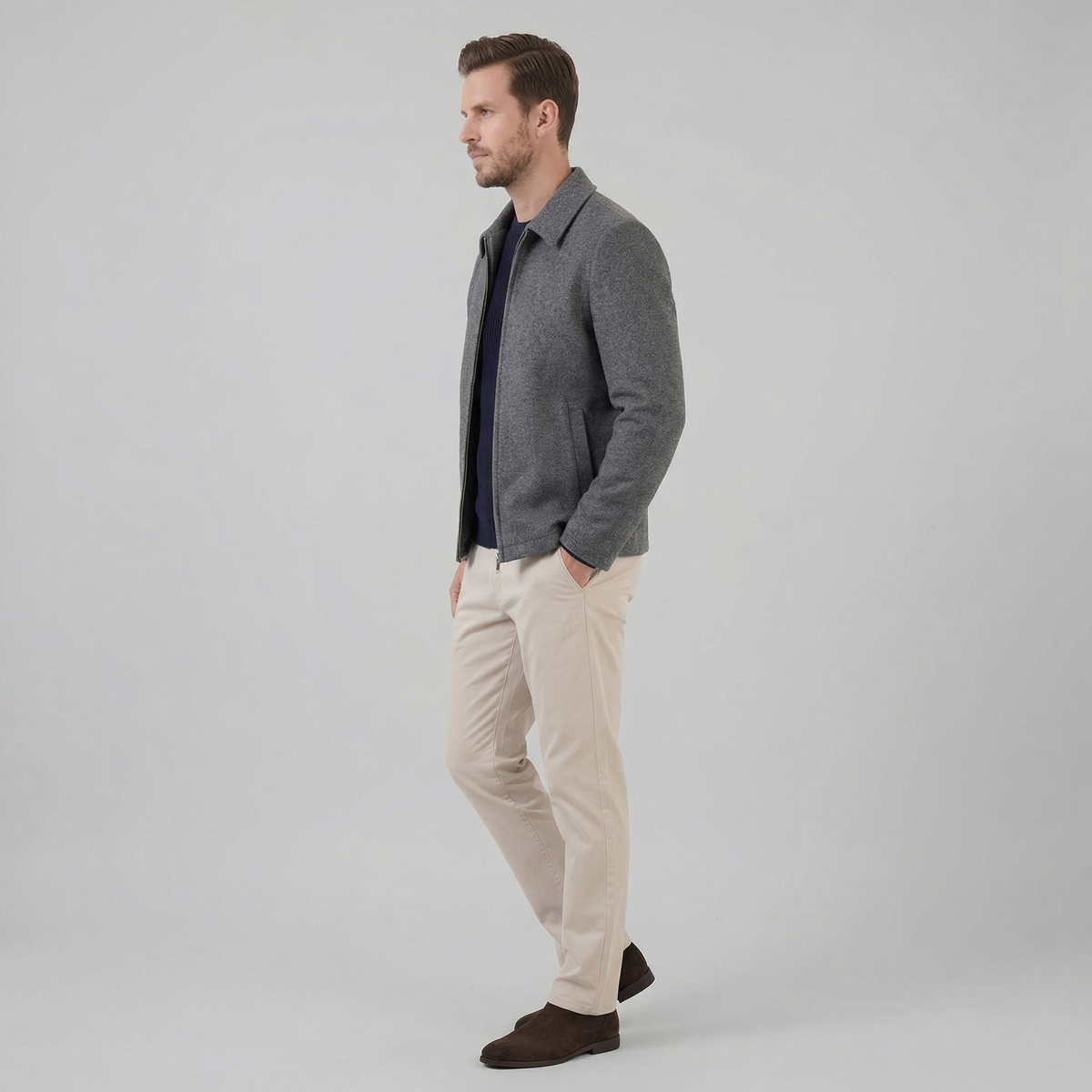 Giacca Uomo | Design Minimal con Zip 2