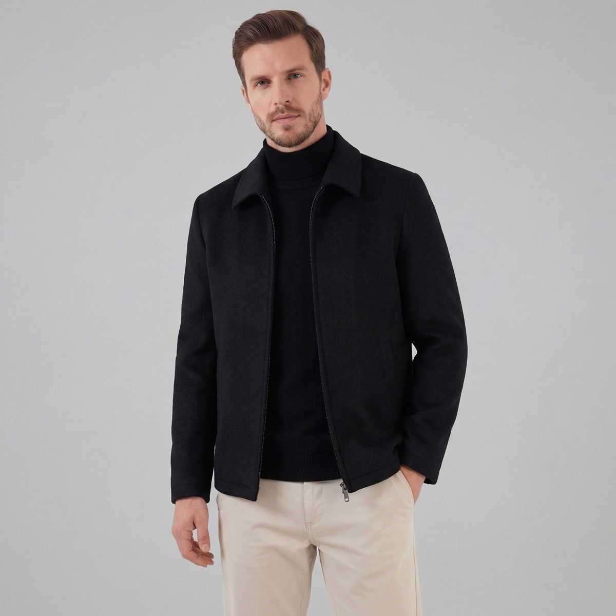 Giacca Uomo | Design Minimal con Zip 6