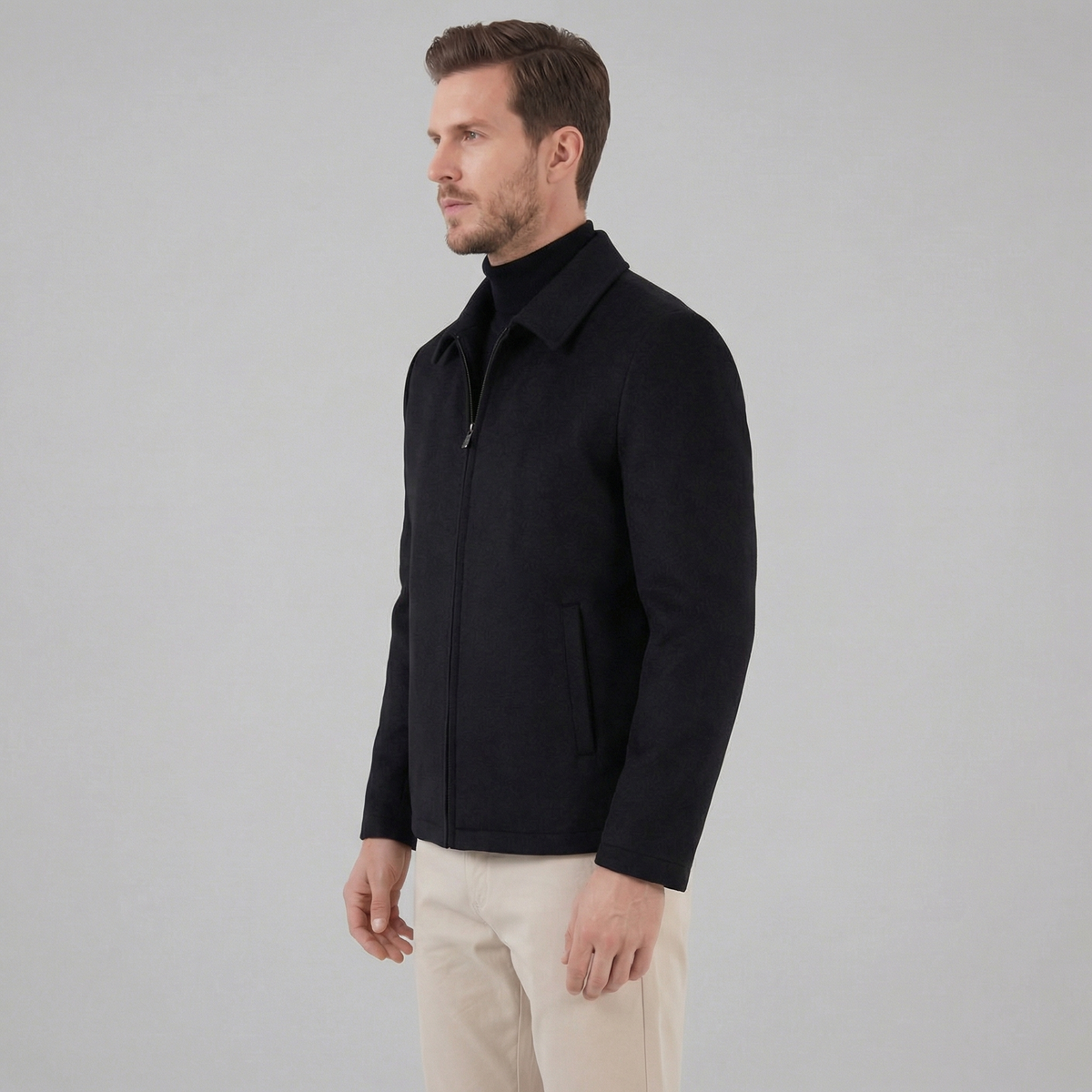 Giacca Uomo | Design Minimal con Zip 7